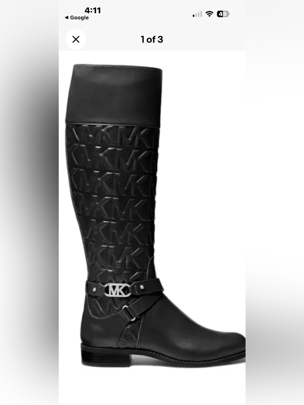 Michael Kors Kincaid Embossed Riding Boot